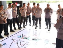 Polres Kuansing Laksanakan Tactical Floor Game Pengamanan Event Nasiona ko Jalur 2023 Di Tepian Narosa Teluk Kuantan