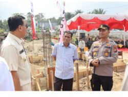 Peletakan Batu Pertama Pembangunan Kantor Kodim Kuansing Dihadiri Kapolres Kuansing.