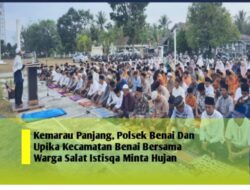 Kemarau Panjang,Polsek Benai Dan Upika Kecamatan Benai Bersama Warga Sholat Istisqa Minta Hujan.