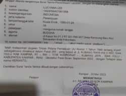 Lucyana lee Kecewa Atas Laporannya di Polres Mandek Hingga kini Tidak ada Kejelasan.