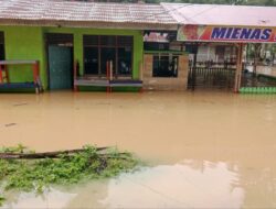 Puluhan Rumah Warga Desa Tebing Tinggi Terendam Banjir, Warga Berharap Ada Bantuan Makanan.
