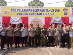 Pastikan Pelayanan Arus Mudik dan Balik Berlangsung Baik, Bupati Dan Kapolres  Tinjau  Sejumlah Poskotis Lebaran Di Kuansing