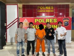 Sat Reskrim Polres Kuansing Amankan Pelaku Penebangan Ilegal di Hutan Lindung