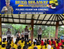 Sat Lantas Polres Kuansing Gelar Giat Polsanak di Taman Lalu Lintas Mapolres Kuansing