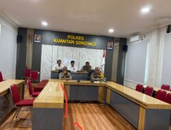 Polres Kuansing Ikuti Vidcon Anev Gangguan Kamtibmas Polda Riau Tahun 2024