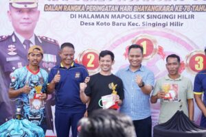 Lomba Burung Bekicau Meriahkan Hari Bhayangkara ke-78 di Polsek Singingi Hilir