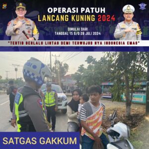 Operasi Patuh Lancang Kuning 2024: Satgas Gakkum Polres Kuansing Gelar Penindakan Terhadap Pelanggar Lalu Lintas