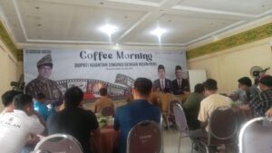 Coffee Morning, Bupati Kuantan Singingi Dr.H.Suhardiman Amby,MM Dengan Insan Pers