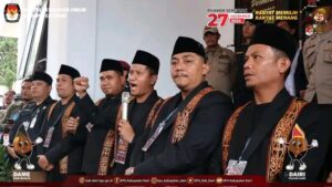 KPU Dairi melaksanakan  penutupan penerimaan pendaftaran bakal calon bupati dan wakil bupati Dairi tahun 2024