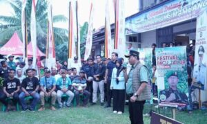 Danrem 031 Wirabima Brigjen TNI Dany Rakca S.A.P., M. Han bersama Bupati Kuansing Dr. H. Suhardiman Amby, MM Tutup pacu jalur Sentajo Raya