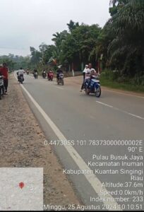 Hari Final Festival Pacu jalur tradisional di Tepian Narosa, Arus lalu lintas jalan lintas Air Molek – Teluk Kuantan Padat Lancar