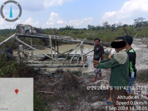Kapolsek Kuantan Hilir Ungkap Kasus Penambangan Emas Tanpa Izin (PETI) di Desa Teratak Jering, Satu Pelaku Diamankan