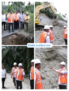 Pj Bupati Surung Charles Bantjin Tinjau 2 Titik Proyek Jalan Hotmix di Sinehi, Berharap Selesai Tepat Waktu