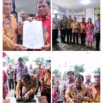 Pejabat (PJ) Bupati Dairi surung Charles bantjin meresmikan kantor  desa kalang simbara