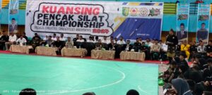 Bupati Kuantan Singingi (Kuansing), Dr. H Suhardiman Amby, Ak.,MM membuka secara resmi Kejuaraan Kuansing Pencak Silat Championship (Kupcha)