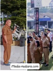 Kepala dinas pekerjaan umum dan tata ruang memimpin apel digabungan ASN