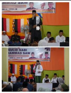 Bupati Kuansing Suhardiman Amby Hadiri Kegiatan Maulid nabi yang di gelar DPD Jama’ah Syathariyah