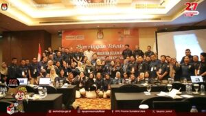 KPU Dairi mengikuti kegiatan bimbingan teknis pembuatan berita dan desain media sosial