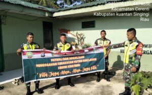 BABINSA KORAMIL 06/CERENTI KODIM 0302/INHU LAKSANAKAN SOSIALISASI UNTUK CEGAH KEBAKARAN HUTAN DAN LAHAN