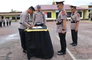 Polres Dairi Gelar Upacara Serah Terima Jabatan Sekaligus Masa Lepas Purna Bakti