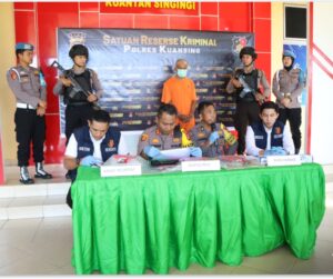 Polres Kuansing Gelar Press Conference Ungkap Kasus Pembunuhan di Desa Kampung Baru, Kecamatan Cerenti