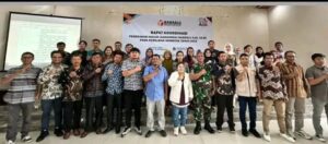 Menggelar rapat koordinasi penegakan hukum (Gakkumdu) Bawaslu kabupaten Dairi pada pemilihan serentak2024