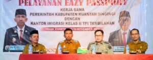 PJs Bupati Kuansing drg. Sri Sadono Mulyanto buka secara resmi Pelaksanaan Eazy Passport