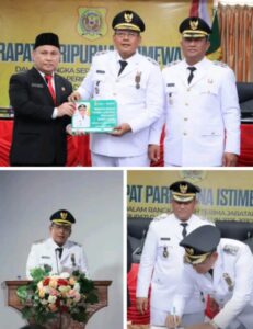 Serah Terima Jabatan, Bupati Dairi Sampaikan Pidato Perdana Pada Rapat Paripurna Istimewa DPRD