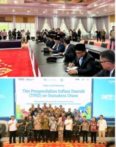 Bupati Dairi Hadiri Rapat Koordinasi TPID Dalam Rangka Memperkuat Sinergi Untuk Pengendalian Inflasi menjelang HBKN