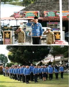 Bupati Dairi Ir,vikner Sinaga memimpin Apel Upacara Hari Kesadaran Nasional