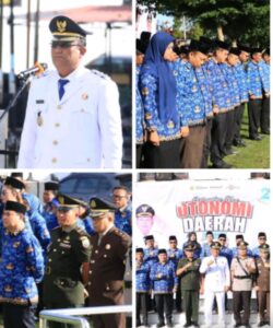 Wakil Bupati Dairi, Wahyu Sagala Jadi Pembina Upacara Peringatan Hari Otonomi Daerah ke XXIX