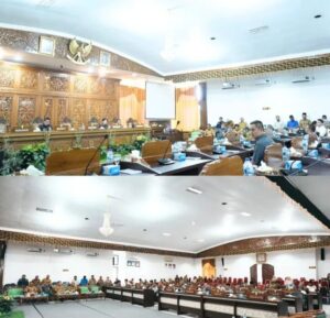 Bupati Kuasing Dr.H.Suhardiman Amby, MM diwakili oleh Penjabat Sekretaris Daerah (Pj Sekda) dr. H. Fahdiansyah, SpOG menghadiri Rapat Paripurna DPRD