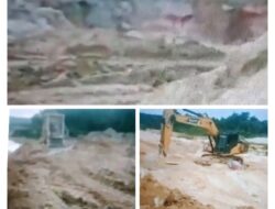 Alat Berat Merk Sany diduga digunakan untuk aktivitas PETI skala Besar di Desa Petapahan