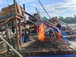 Polsek Cerenti Tindak Tegas Tambang Ilegal di Desa Pulau Bayur