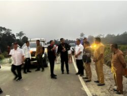 Gubernur Sumatera Utara M Bobby Afif Nasution tinjau ruas jalan Kutajungak –  Sigalingging