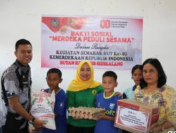 Peduli Sesama, Rutan Kelas IIB Sidikalang dan DWP Rutan Sidikalang Lakukan Kunjungan ke Panti Asuhan Perpulungen dalam Rangka Menyambut HUT RI ke-80