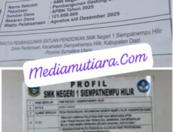 TUTUP-TUTUPI KORUPSI PROYEK GEDUNG BK RP 121 JUTA SMKN 1 SIEMPAT NEMPU HILIR ‘DISERET’ JAUH DARI LOKASI, DANA BOS RP 600 JUTA LEBIH AMBLAS