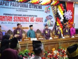 Paripurna Istimewa HUT ke-26 Kuansing, Bupati Suhardiman Gaungkan Semangat “Basatu, Bakayuah”
