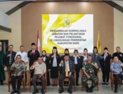 Pelantikan 8 Pejabat Fungsional, Ini Pesan Bupati Dairi