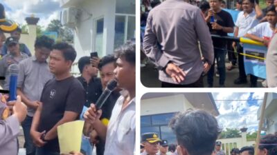 Tangkap Aktor Intelektual Mafia BBM Bersubsidi Di Paluta” Puluhan Mahasiswa Geruduk Polres Tapanuli Selatan