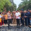 Sinergi Polri dan Warga, Jembatan Merah Putih Desa Sungai Kuning Resmi Beroperasi, Personel BKO Polda Riau Kembali ke Kesatuan