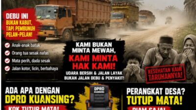 Masyarakat Muara Langsat dan Sungai Langsat Keluhkan Debu Jalan, DPRD dan Pihak Terkait Didesak Turun Tangan
