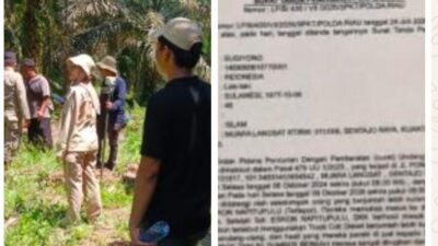 Esron Napitupulu Resmi Dilaporkan ke Polda Riau, Kelompok Tani 80 Sumber Berkah Minta Negara Bertindak Tegas