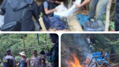 Pemkab Dairi Bersama Unsur Forkopimda Lakukan Penindakan Pelaku PETI Di Pegagan Hilir, Barang Bukti Diamankan, Pelaku Tidak Ditemukan