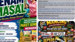 Semarak Pesta Rakyat di Kolam Satu Hati Family Sako Margasari: Dari Senam Massal hingga Lomba Mancing Berhadiah