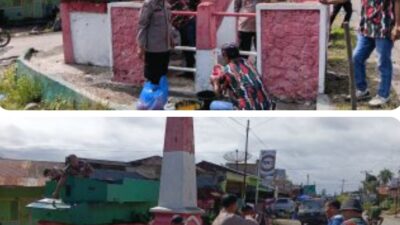 MENYAMBUT MERAH PUTIH KE-81: POLSEK TIGALINGGA & LMP BERGOTONG ROYONG DI TUGU PAHLAWAN, SINERGI YANG MEMBANGGAKAN