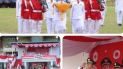 Wakil Bupati Dairi Jadi Inspektur Upacara Penurunan Bendera Dalam Peringatan HUT RI ke-81