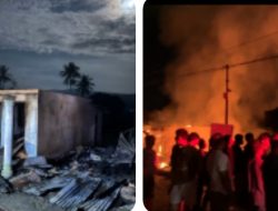 Sigap dan Humanis,…!!! Prajurit Yonif TP 904/ Gara Mata Bantu Padamkan Kebakaran di Mardingding, 8 Rumah Hangus Dilalap Sijago Merah