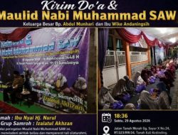 Pembina Media Semerusatu News H.Abdul Munhari Bersama Istri Gelar Kirim Doa dan Peringatan Maulid Nabi Muhammad SAW