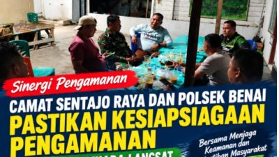 Camat Sentajo Raya dan Kapolsek Benai Pastikan Kesiapsiagaan Pengamanan di Desa Muara Langsat